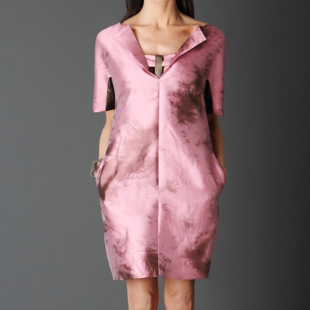 Pink Ice Tie-dye Dress with Pockets